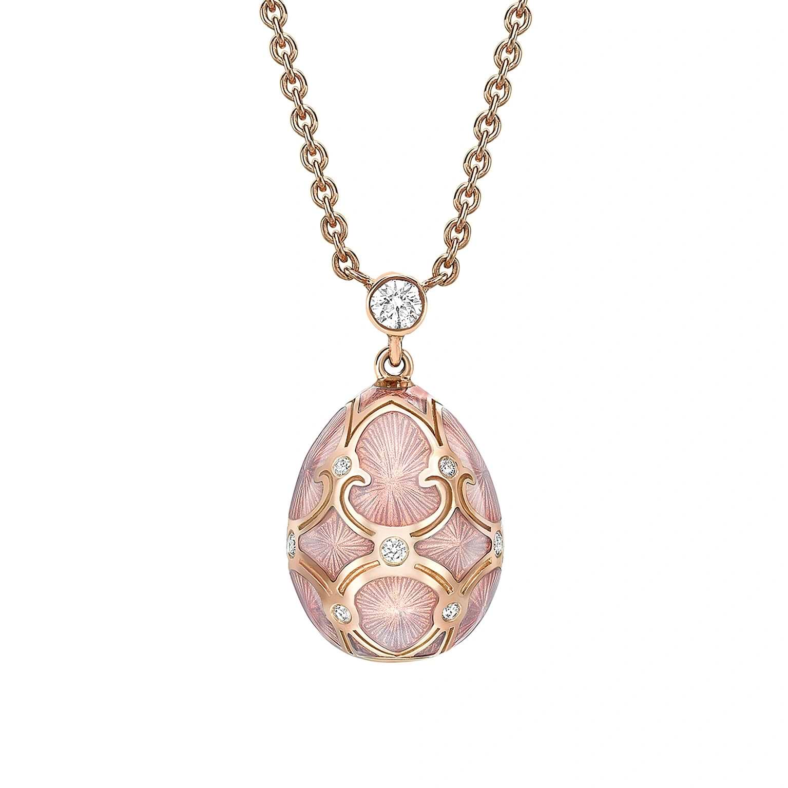 Fabergé Heritage Guilloché Enamel Petite Egg Pendant
