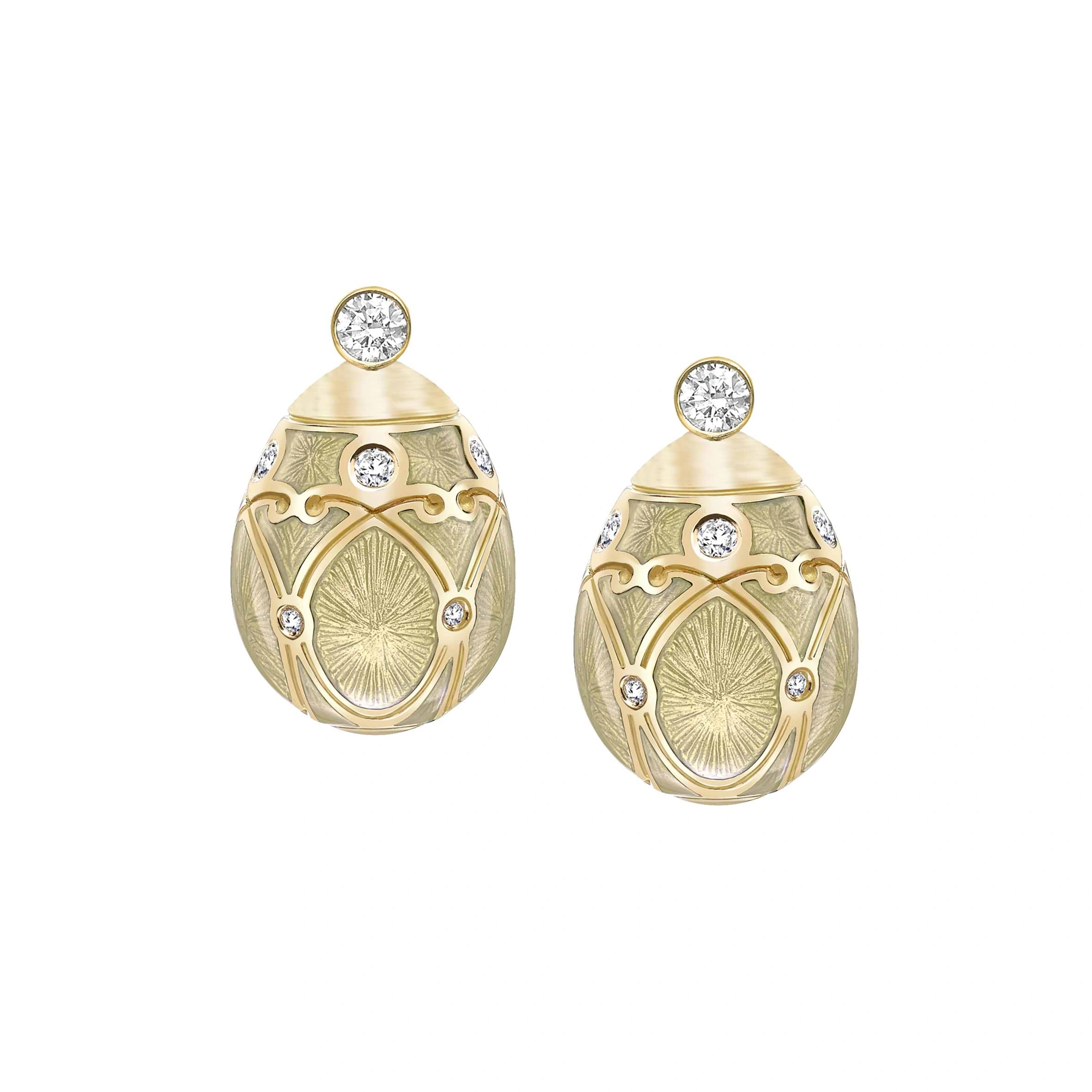 Fabergé Heritage Guilloché Enamel Egg Earstuds